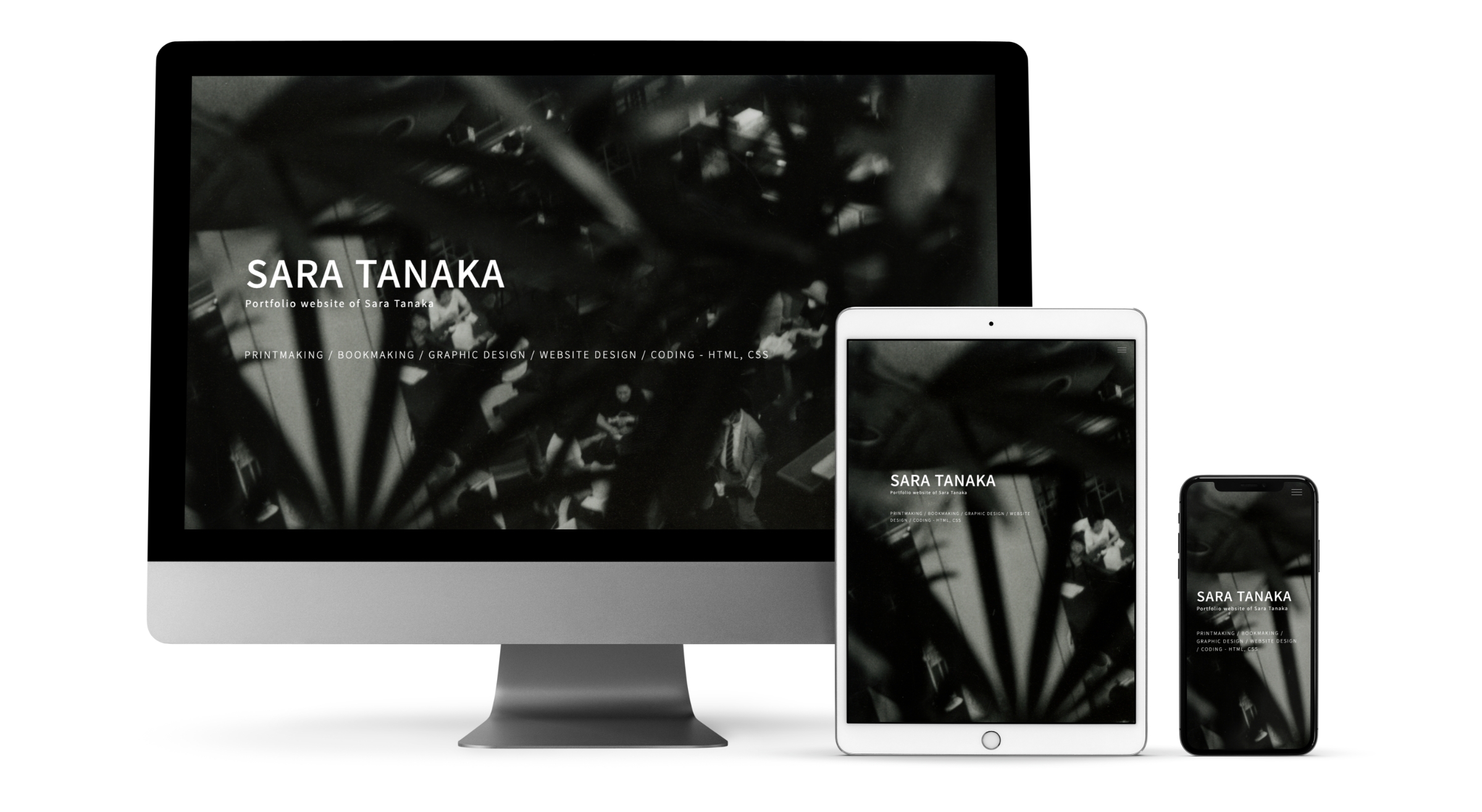 各デバイスでのポートフォリオサイト