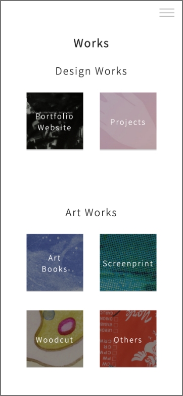 スマホでのメニューブロック表示